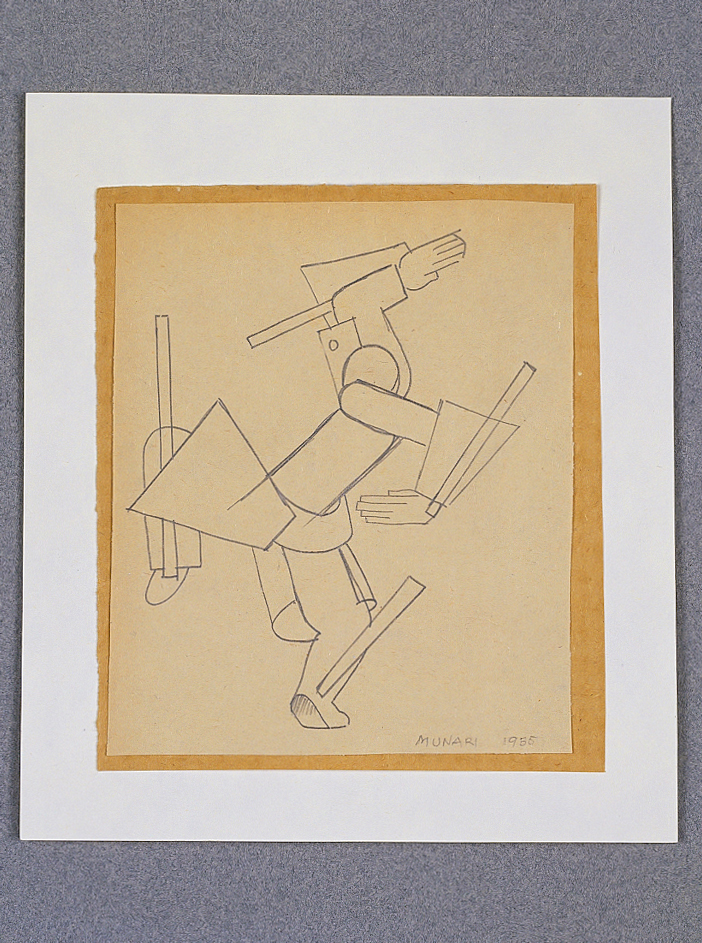 Senza titolo, 1935 matita su carta applicata su cartoncino cm 13,5x15,5h